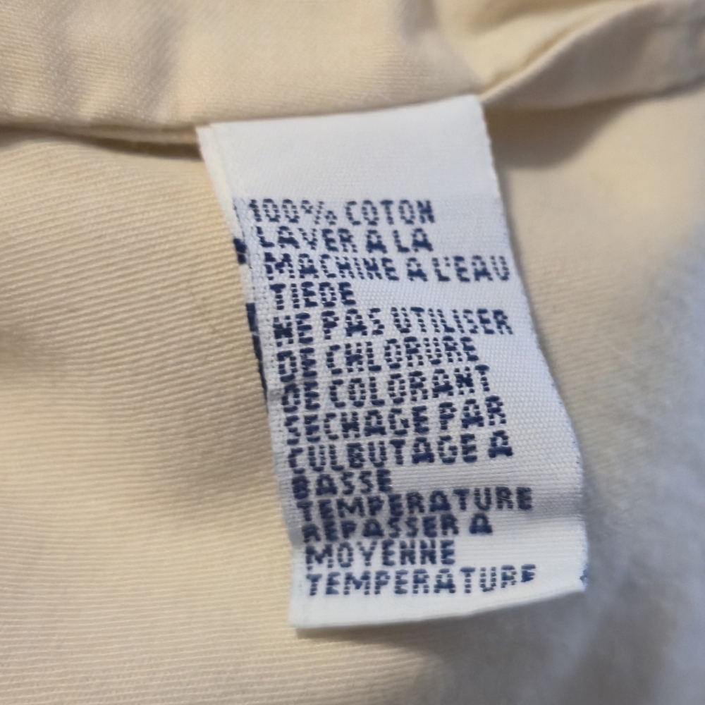 Polo Ralph Lauren XXL Beige Oxford Shirt Made In Canada 90s Vintage - Picture 11 of 12
